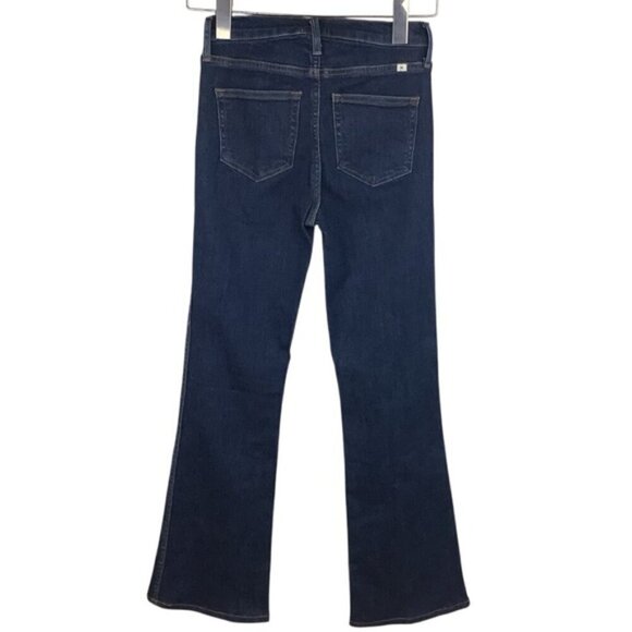 SUNDAY BEST LIGHTLY FLAIR LEG DARK DENIM JEANS 0 - Picture 2 of 11